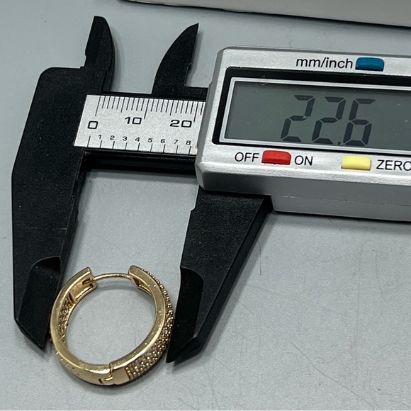 Ettika 18K Gold Plated Pave Set Crystal Huggie Earrings - Picture 3 of 3